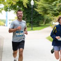 Participants approaching little mac bridge